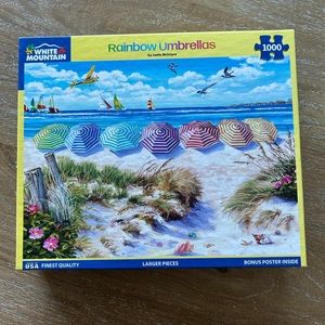 White Mountain “Rainbow Umbrellas” 1000 Piece Puzzle